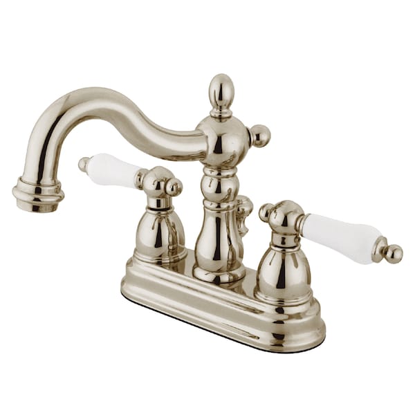 Kingston Brass Heritage, 4" Centerset Bathroom Faucet, Polished Nickel KB1606PL - main